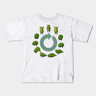 Yoga Frog Sun Salutation Kids T-Shirt